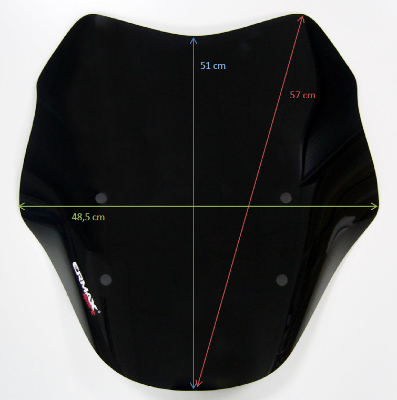 Windshield ERMAX Sport for Piaggio MP3 400 HPE (-22), black