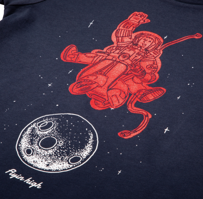 Kids T-shirt "Flyin high", dark blue