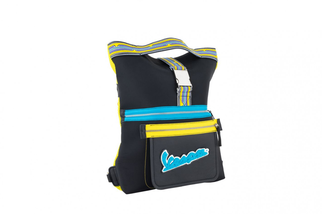Vespa bag with backpack function “V-Stripes” - black