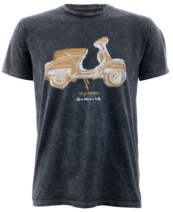 T-shirt "Life is better on a Rally", men black stone washed