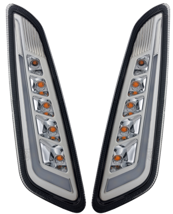 Turn signal kit front left/right for Vespa Primavera/Sprint 50cc 2T/4T, tinted