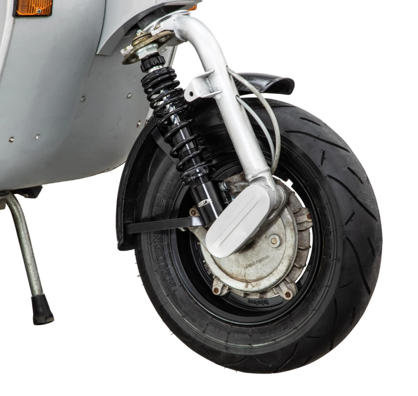 Mudguard Garelli EVO II for Vespa PX 80-200cc, carbon, holder black