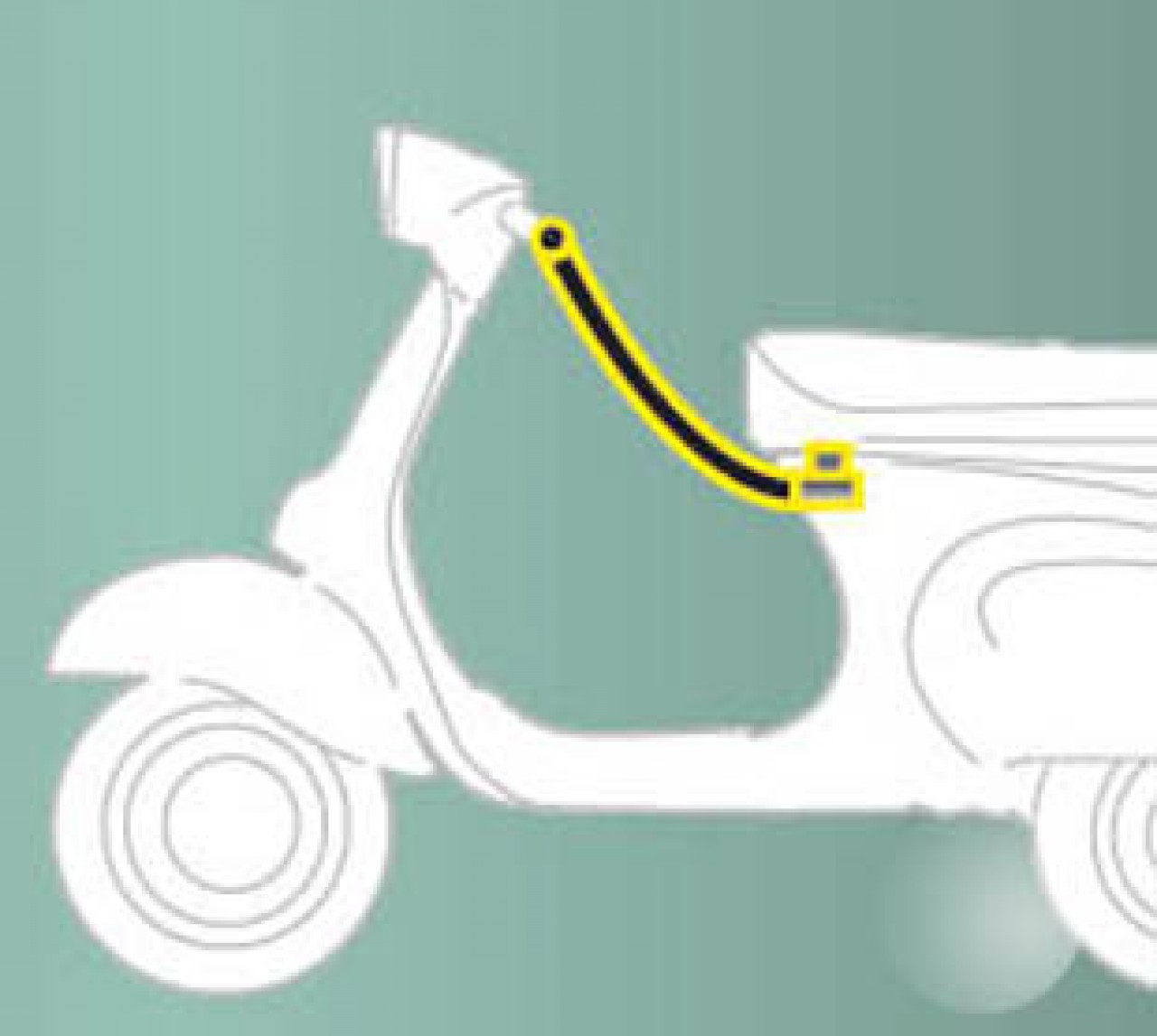 Special lock (seat - handlebar) for MP3 Original