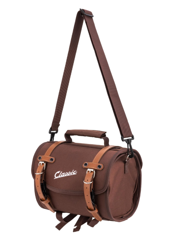 Bag "Classic" small for Vespa, nylon, tobacco brown