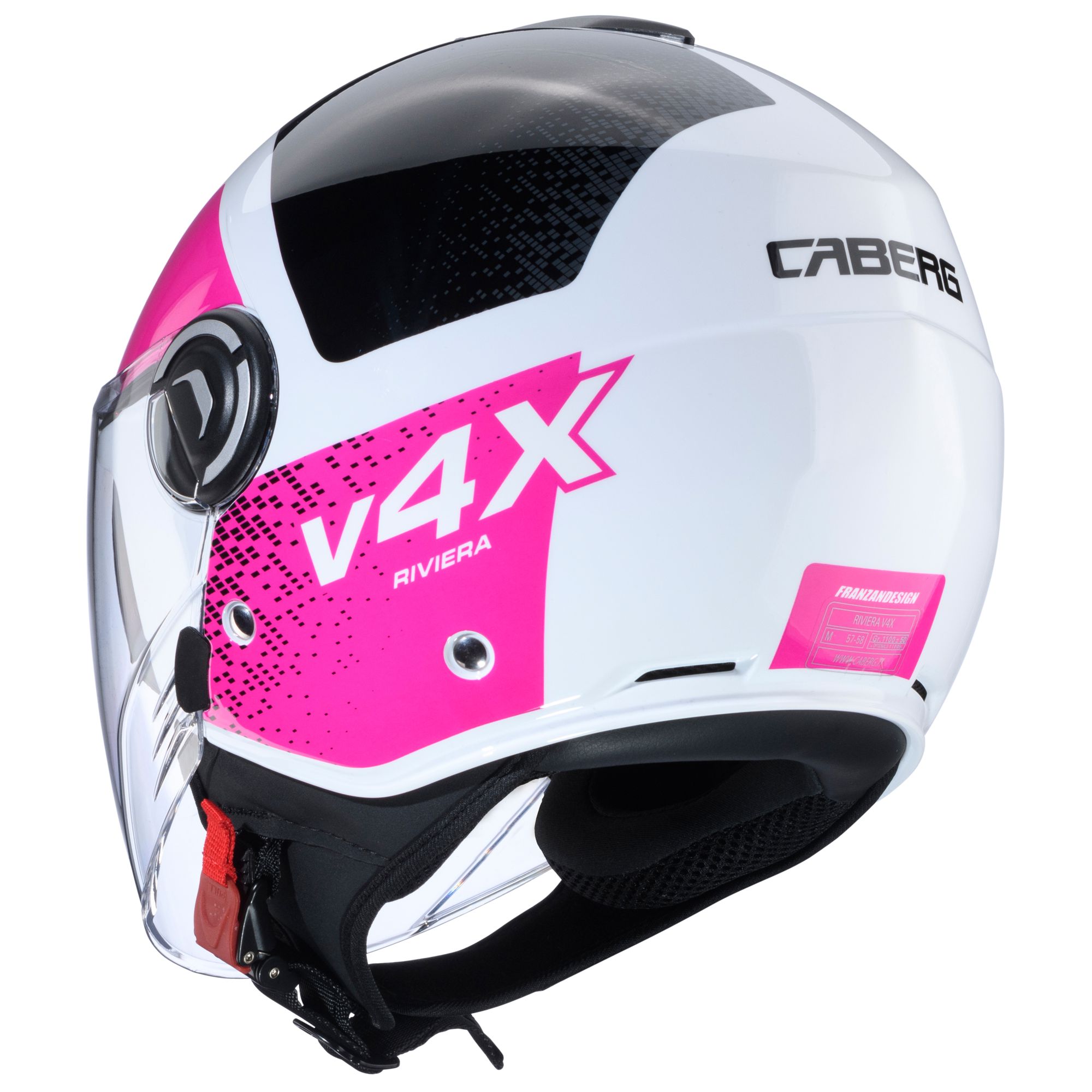 Caberg helmet Riviera V4 X Alpha white/black-fuchsia