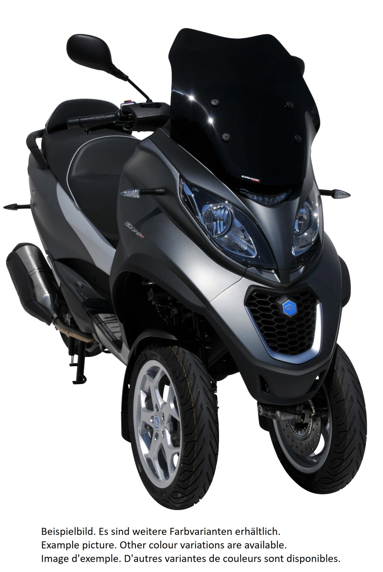 Windshield ERMAX Sport for Piaggio MP3 400 HPE (-22), black