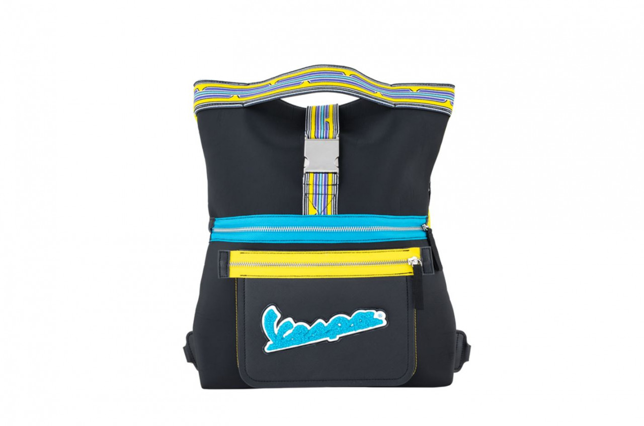 Vespa bag with backpack function “V-Stripes” - black