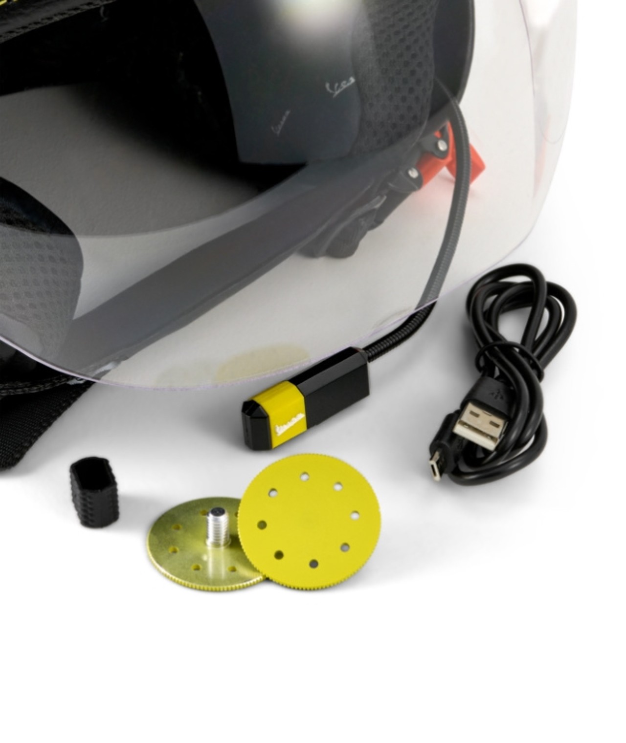 Vespa Jet Helmet Visor 4.0 Grigio Ottimista Matt - Bluetooth