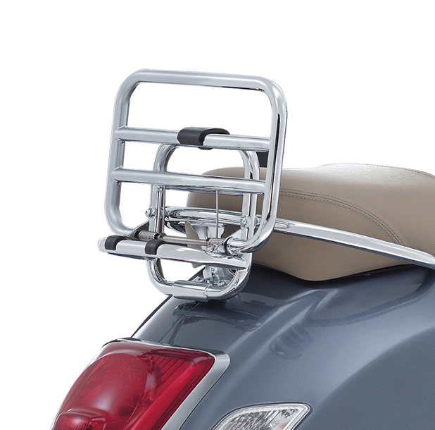 Original folding rear luggage rack chrome for Vespa GTS/GTV
