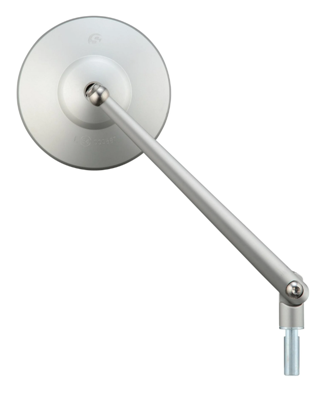 Standard mirror for Vespa, right-hand thread, silver matt