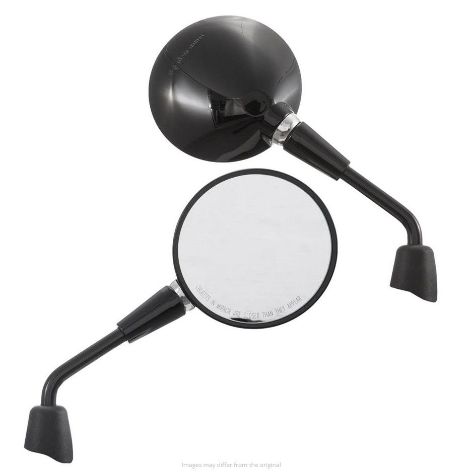 Mirror Shorty, black glossy, right and left for Vespa Primavera / GTS HPE