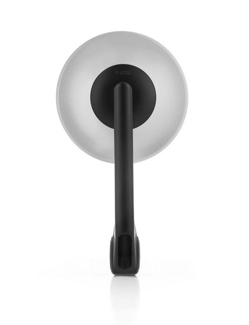Handlebar end mirror RIZOMA E-POP left or right for Vespa, black/grey