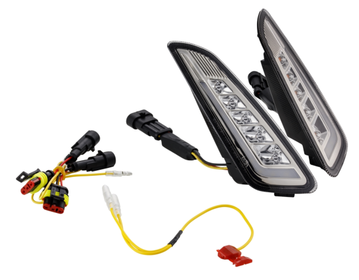 Turn signal kit front left/right for Vespa Primavera/Sprint 50cc 2T/4T, tinted