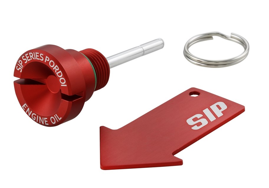 Oil filler plug engine oil for Vespa, red matt