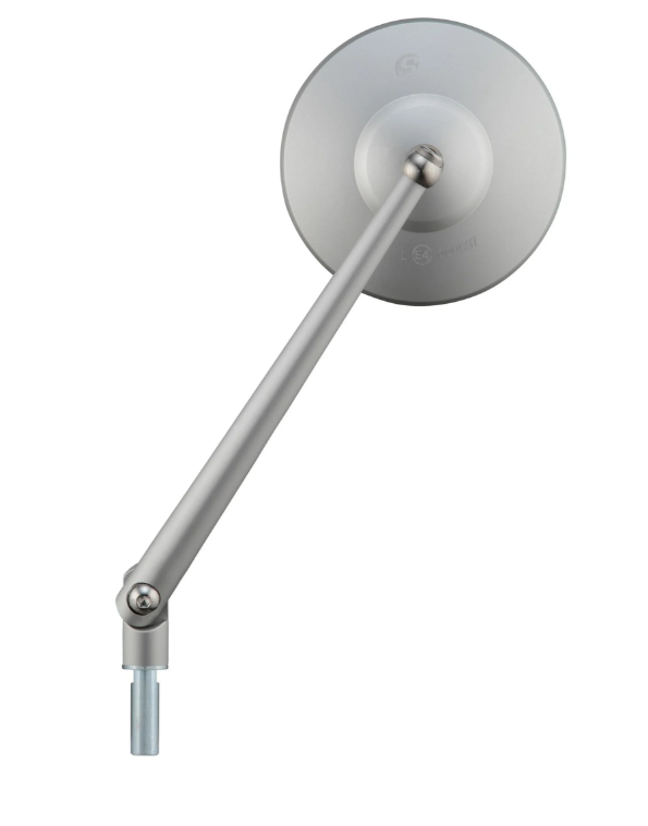 Standard mirror for Vespa, left-hand thread, silver matt
