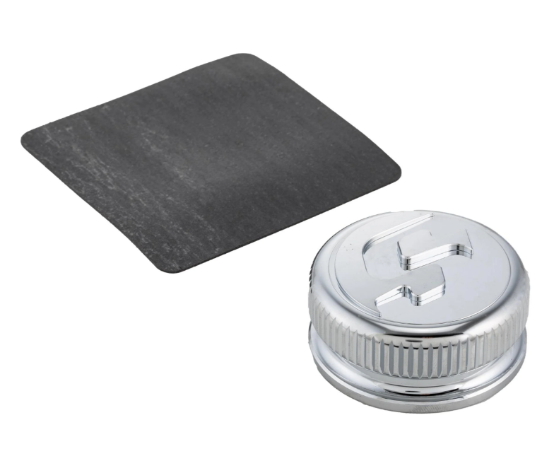 Gas cap for Vespa, chrome