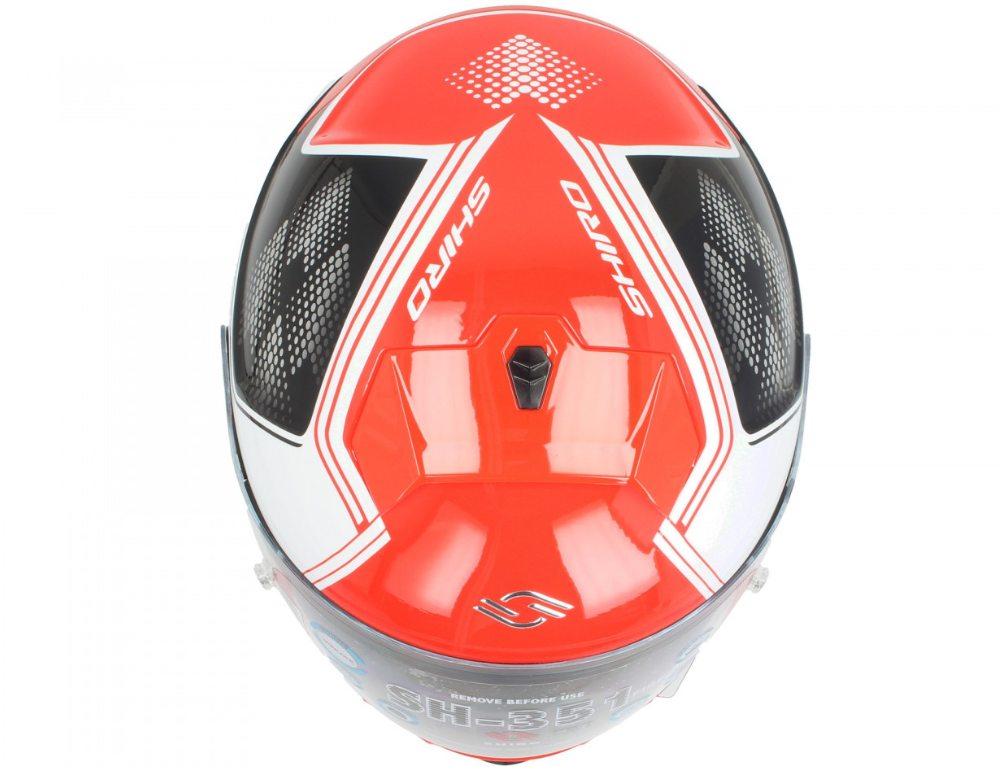Shiro full face helmet, SH351, Fiber, F4, red