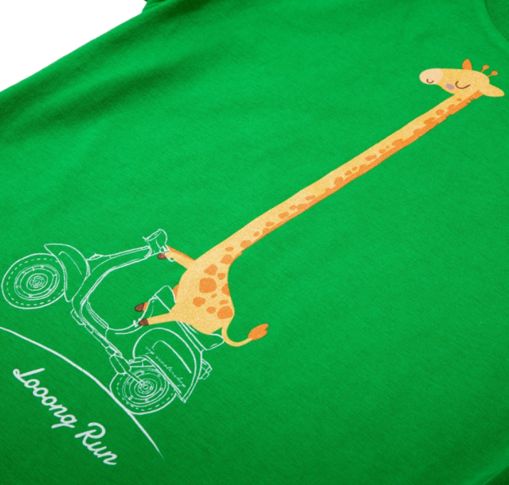 Kids T-shirt "Looong Run", green