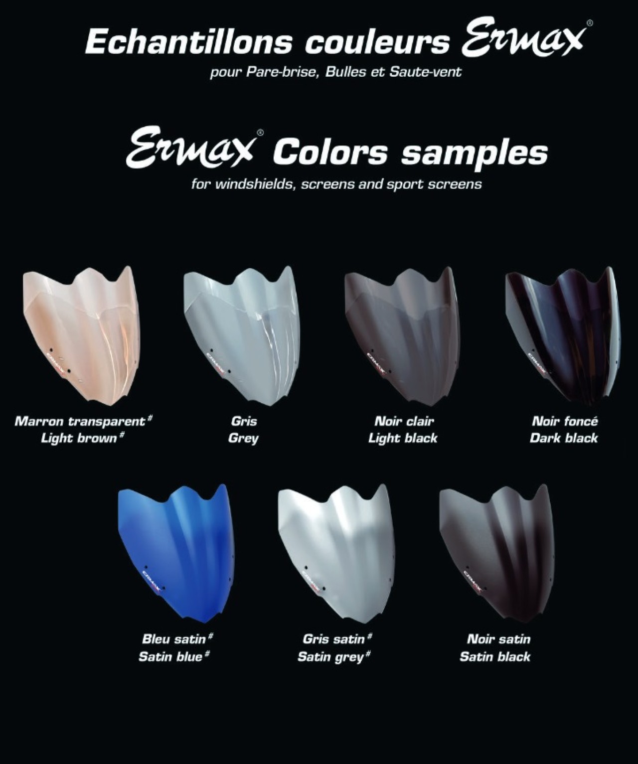 Windshield ERMAX Touring for Piaggio MP3 400 / 530 HPE (22-), tinted/light black
