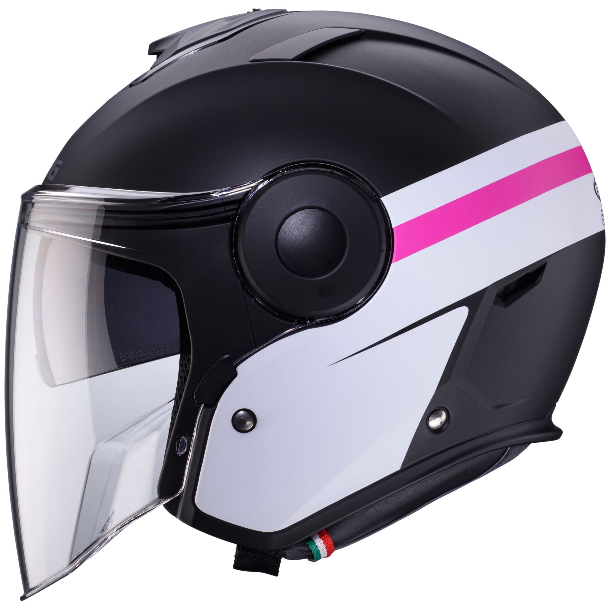 Caberg helmet Soho Zephyr matt-black/white-fuchsia