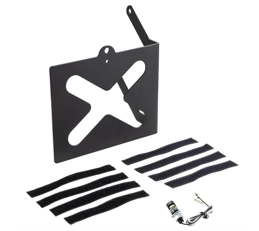 License plate holder side for Vespa GTS/GTS Super/GTV/GT, black matt