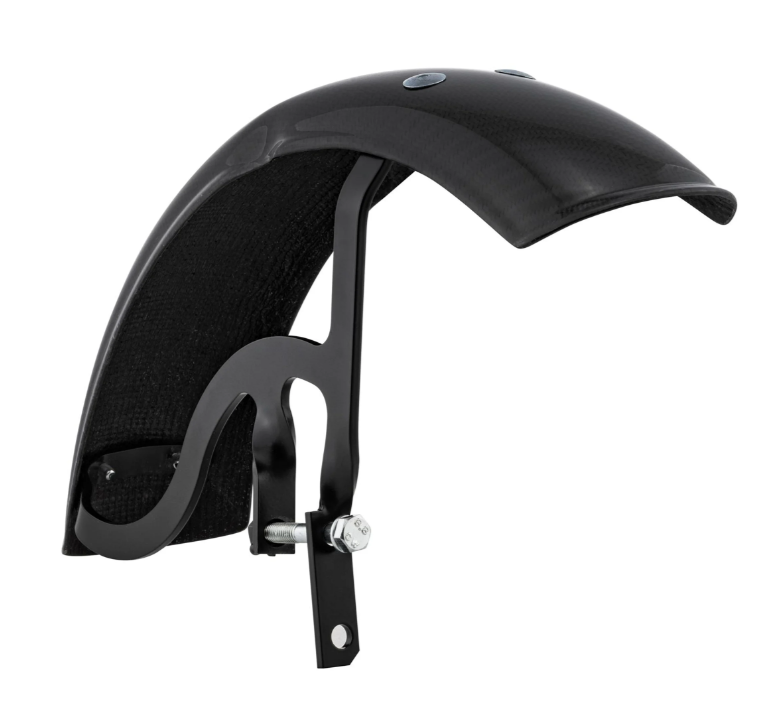 Mudguard Garelli EVO II for Vespa PX 80-200cc, carbon, holder black