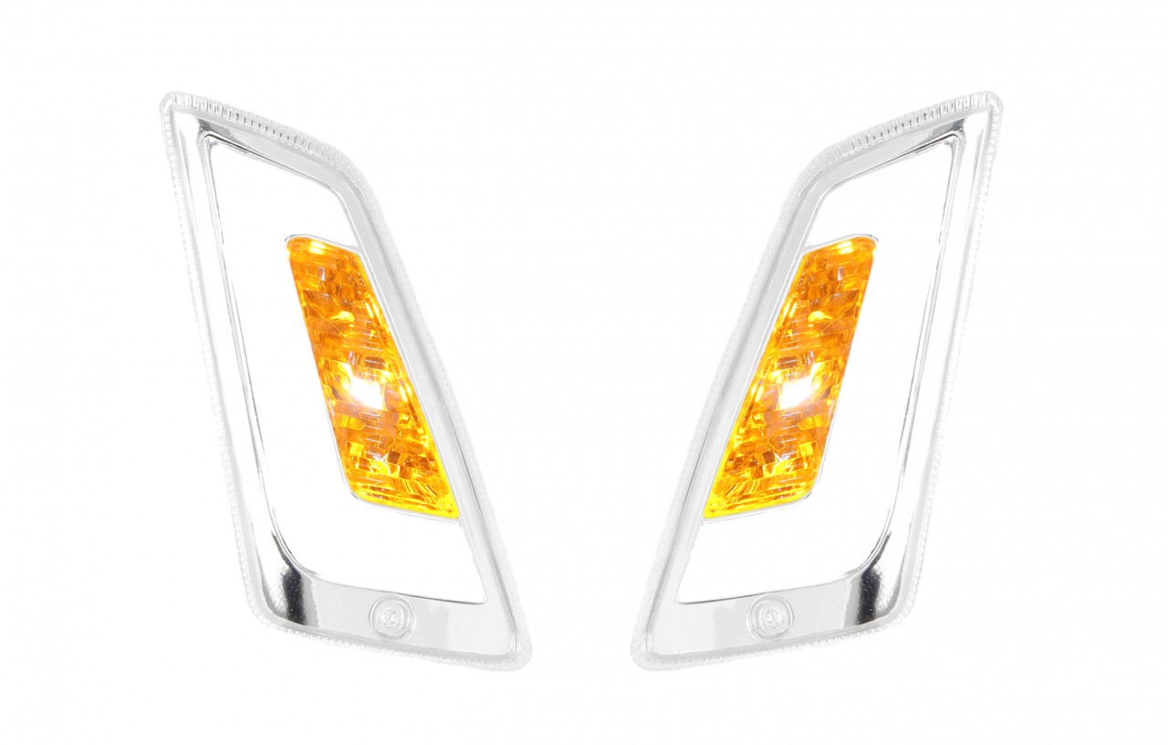 LED turn signal set front, clear for Vespa GT, GTL, GTV, GTS 125-300