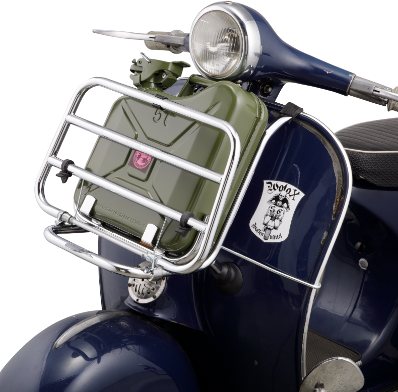 Luggage rack front for Vespa PX 80-200cc, foldable, black