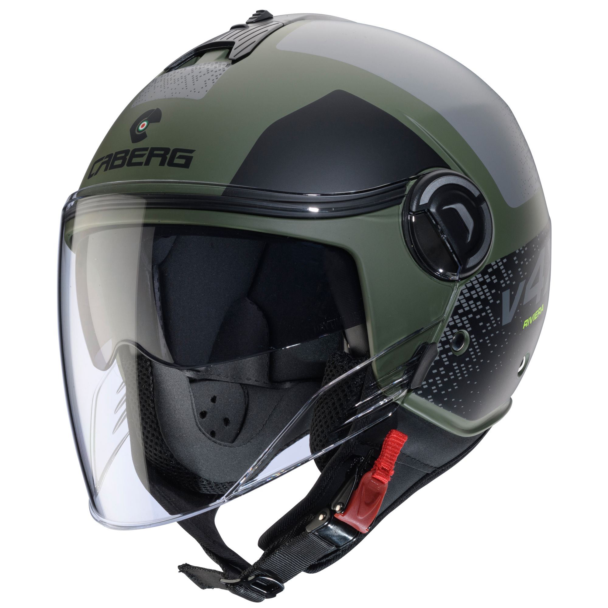 Caberg helmet Riviera V4 X Alpha matt-green/black-grey