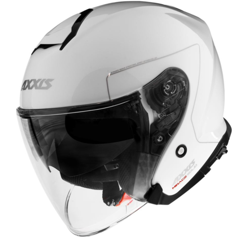 Axxis jet helmet, Mirage SV Solid, white glossy