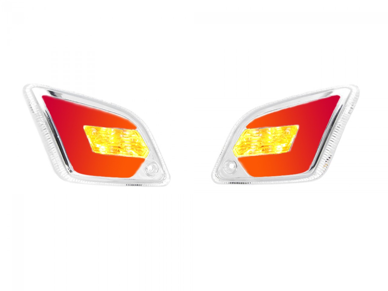 LED turn signal set rear, clear for Vespa GT, GTL, GTV, GTS 125-300 (2014-2018)