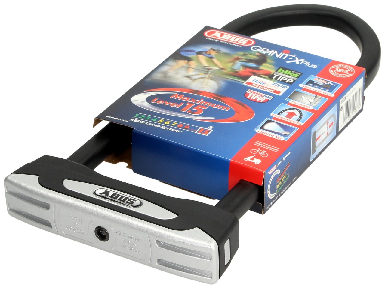 ABUS U-lock 300x108 Granit X-Plus 54 for motorcycle, scooter & Vespa
