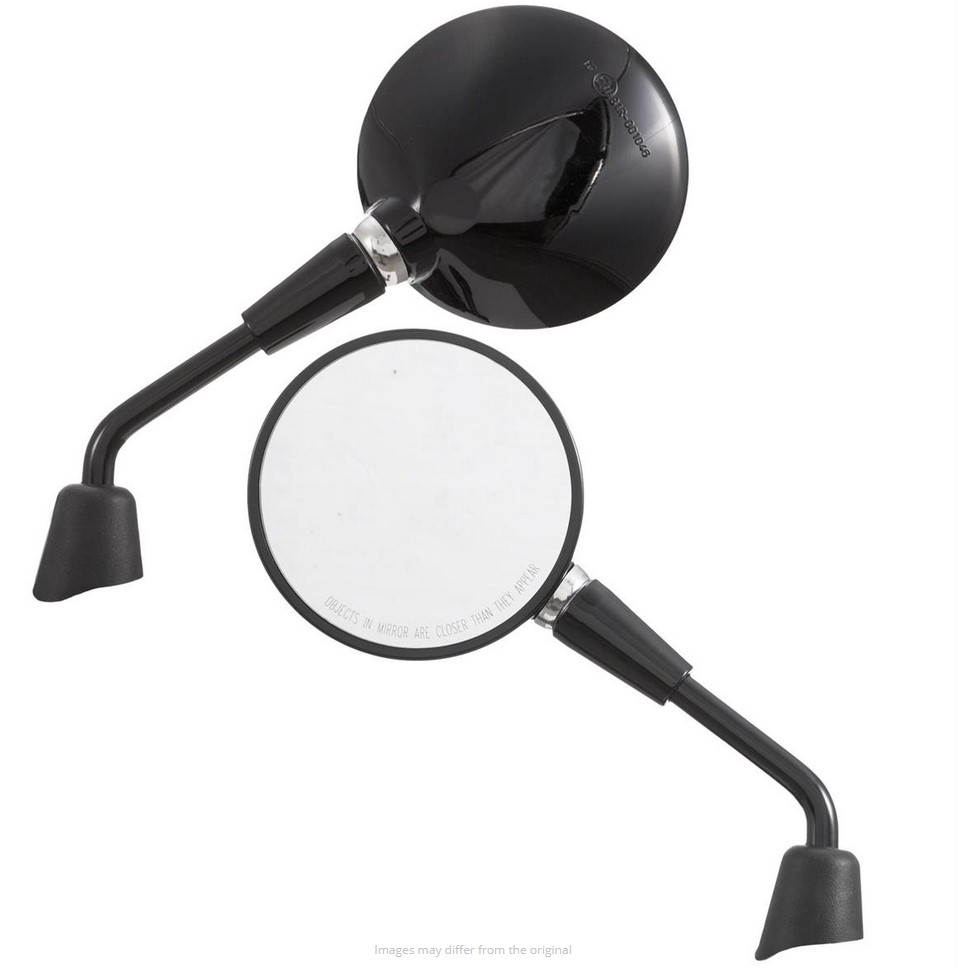 Mirror Shorty, black glossy, right and left for Vespa Primavera / GTS HPE