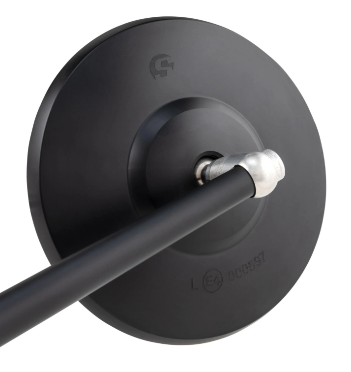 Standard mirror for Vespa, right-hand thread, black matt