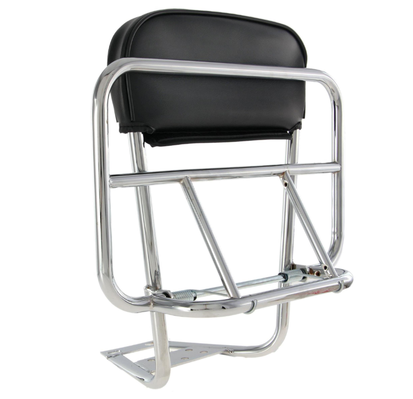 Rear luggage rack for Vespa PX 80-200cc, foldable, chrome