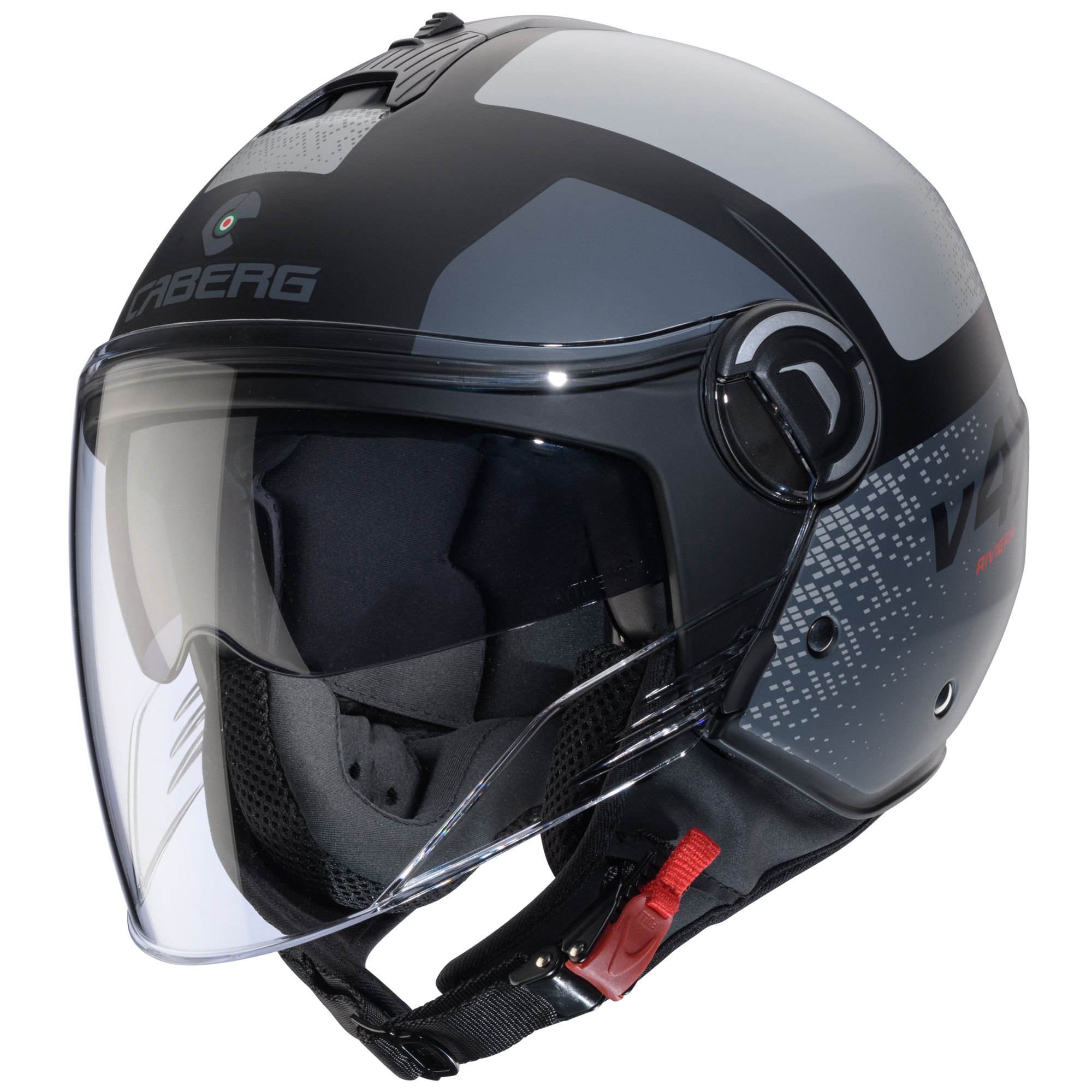 Caberg helmet Riviera V4 X Alpha matt-black/anthracite-grey