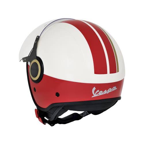 Vespa jet helmet VJ Racing 60s white / red - Sixties