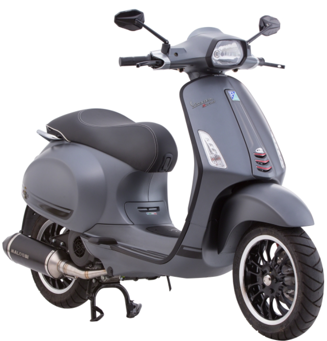 Connecting piece mono-slotted tube leg shield black matt for Vespa Primavera/Sprint 50-150cc
