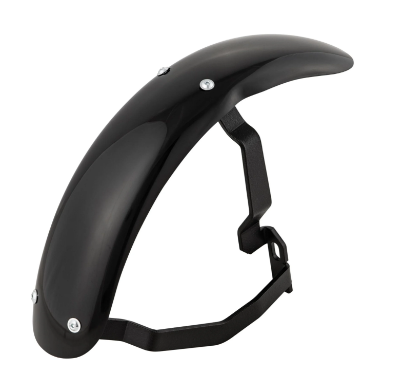 Mudguard 2.0 Garelli Race EVO II for Vespa PX 80-200ccm, GRP black, bracket black