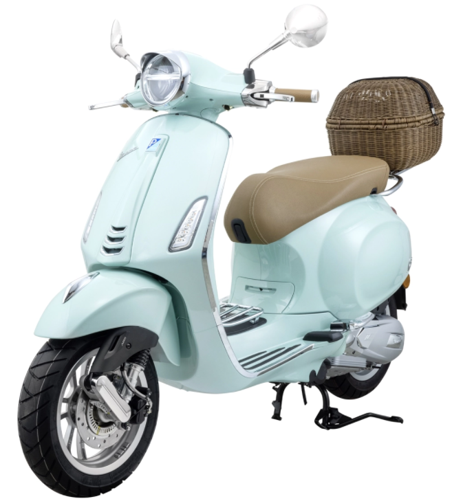 Luggage basket Classic with luggage bridge for Vespa Primavera/Sprint 50-150ccm, dark brown