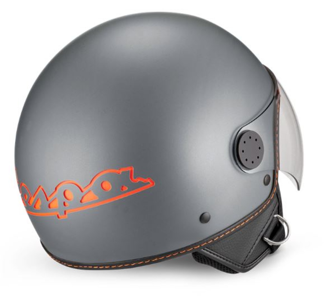 Vespa jet helmet, Vespa Visor LangHe, gray/titanium (707/C)