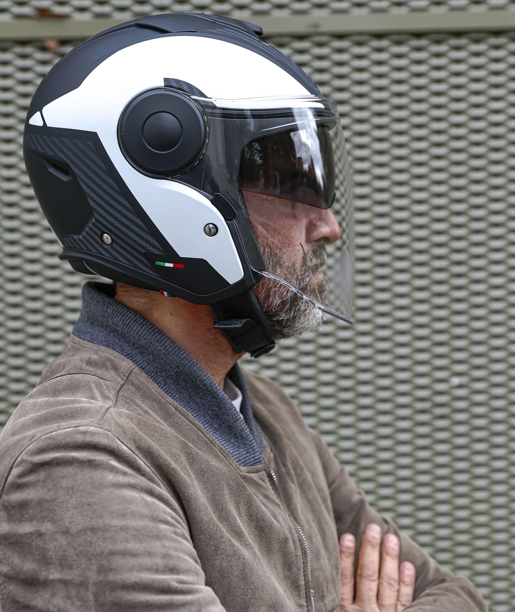 Caberg helmet Soho Milano matt black/white