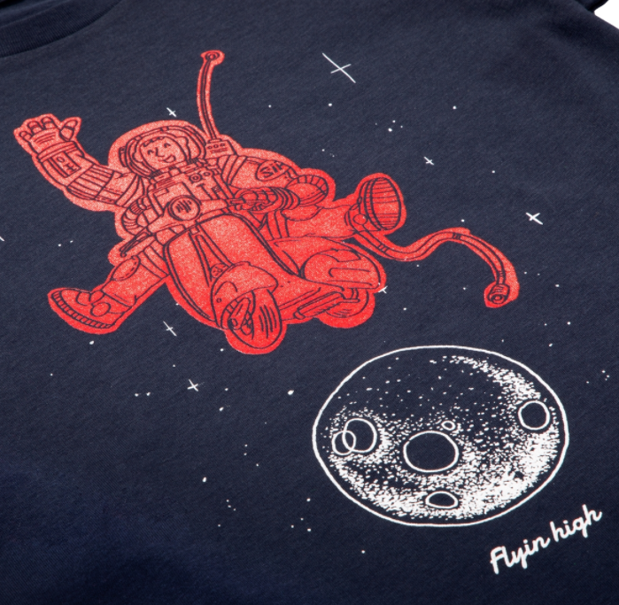 Kids T-shirt "Flyin high", dark blue