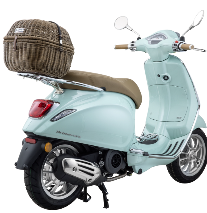 Luggage basket Classic with luggage bridge for Vespa Primavera/Sprint 50-150ccm, dark brown