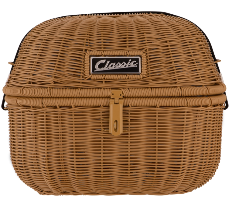 Luggage basket Classic with luggage bridge for Vespa Primavera/Sprint 50-150cc,brown