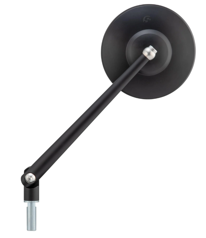 Standard mirror for Vespa, left-hand thread, black matt
