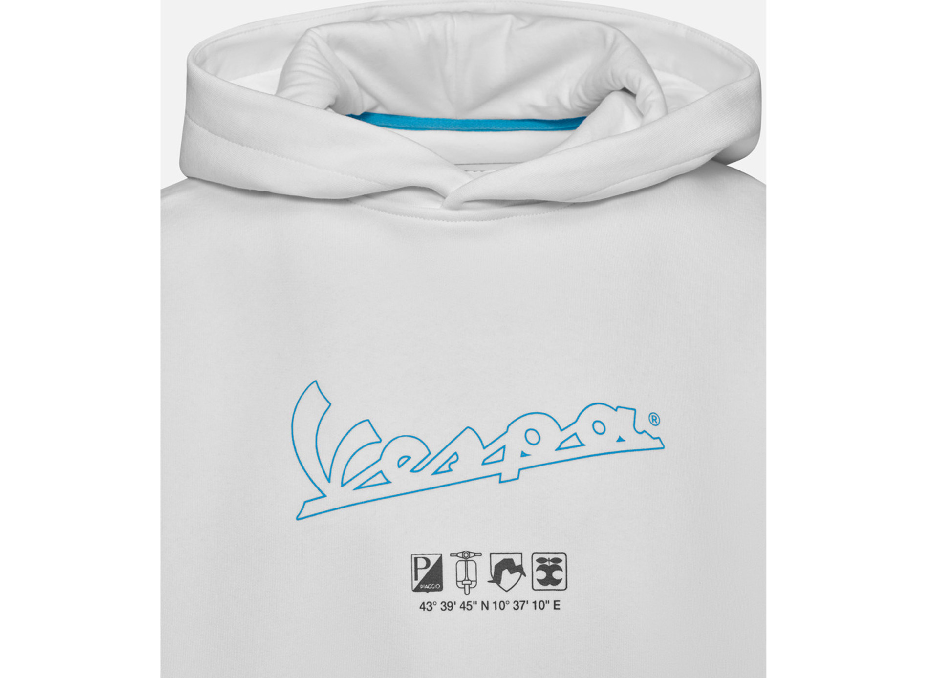 Vespa Hoodie, White, DEC Collection