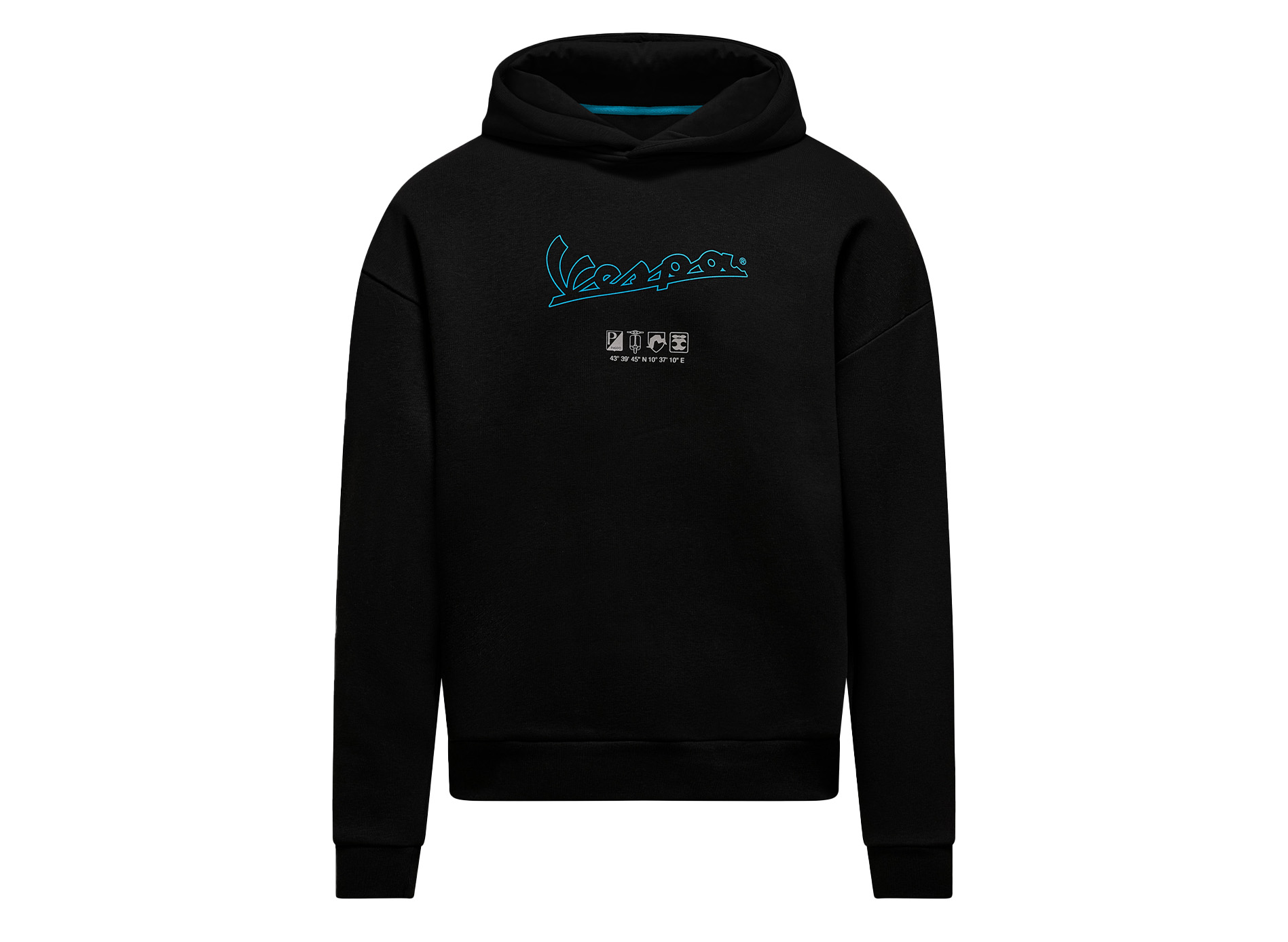 Vespa hoodie black DEC collection