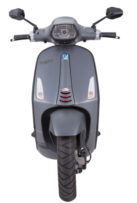Connecting piece mono-slotted tube leg shield black matt for Vespa Primavera/Sprint 50-150cc