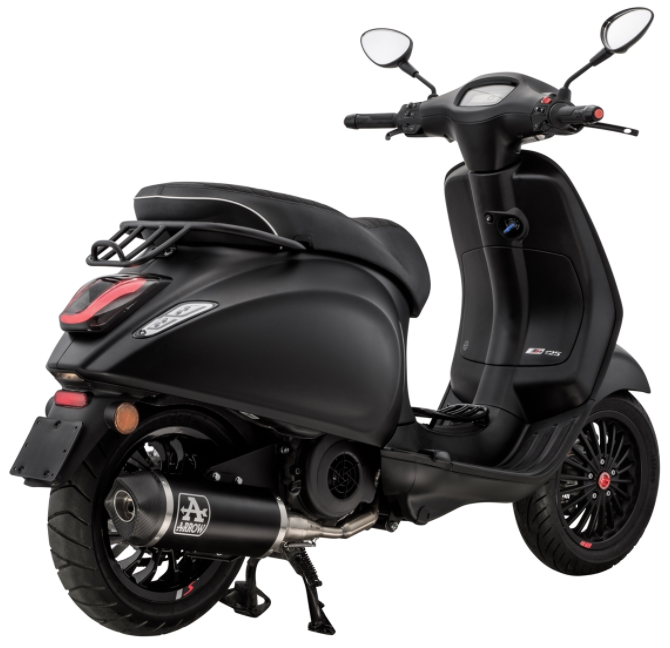 Luggage carrier step-through black for Vespa Primavera/Sprint 50-150cc